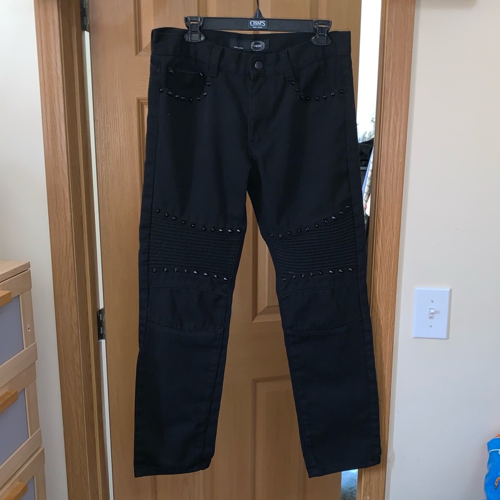Black Spiked Jeans